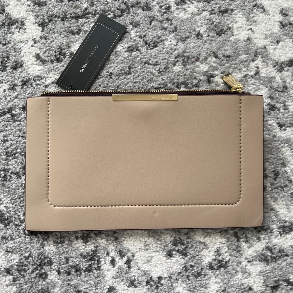 BCBGMaxAzria Becca Two-Tone Clutch with Gold Details